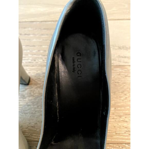 Gucci Vintage Nameplate Heels Womens Size 37.5 - Picture 5 of 10